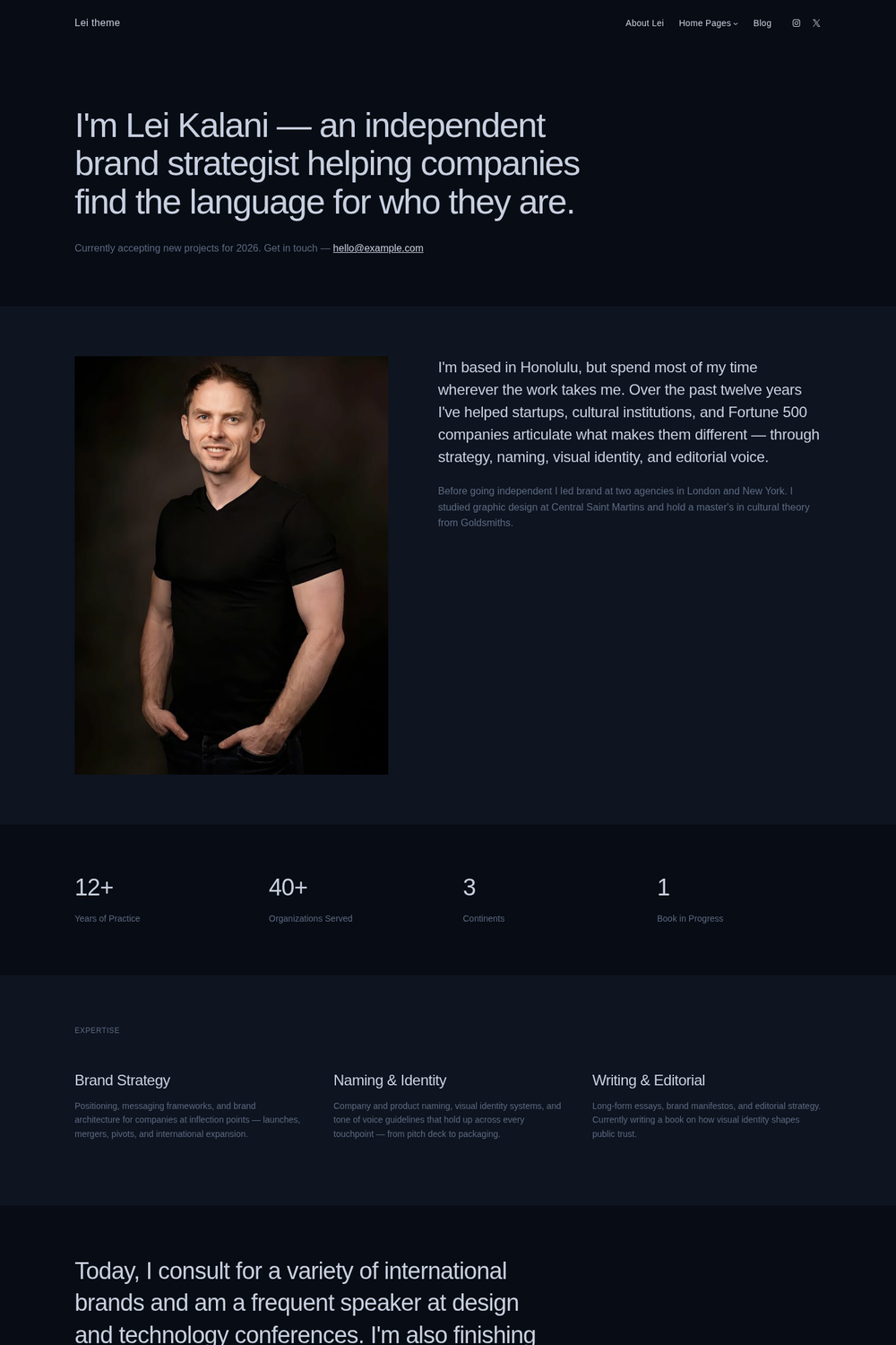 Lei Pro Midnight color style