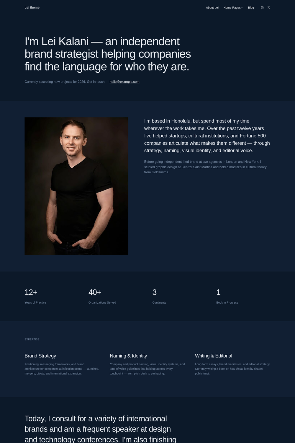 Lei Pro Navy color style