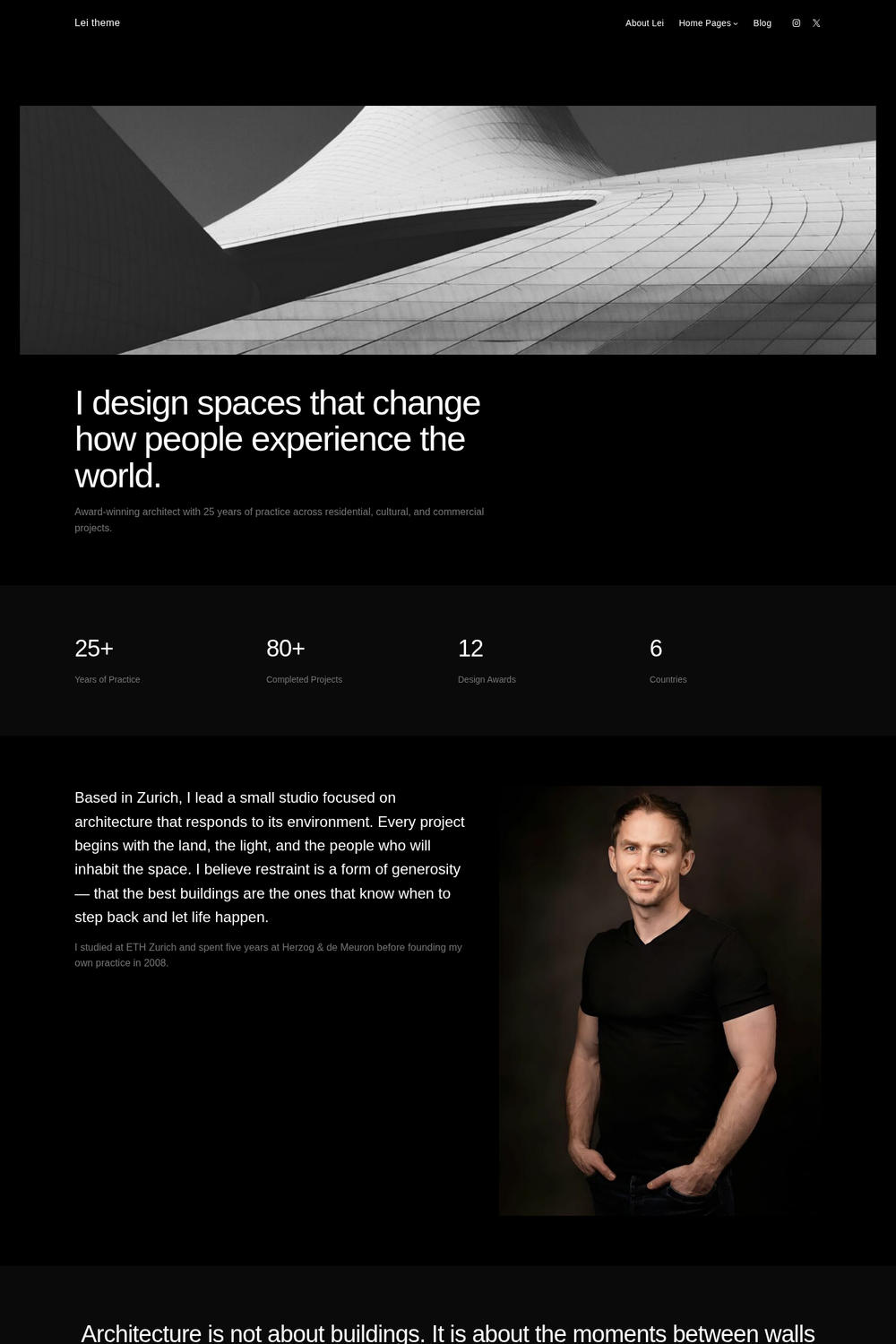 Lei Pro Architect homepage