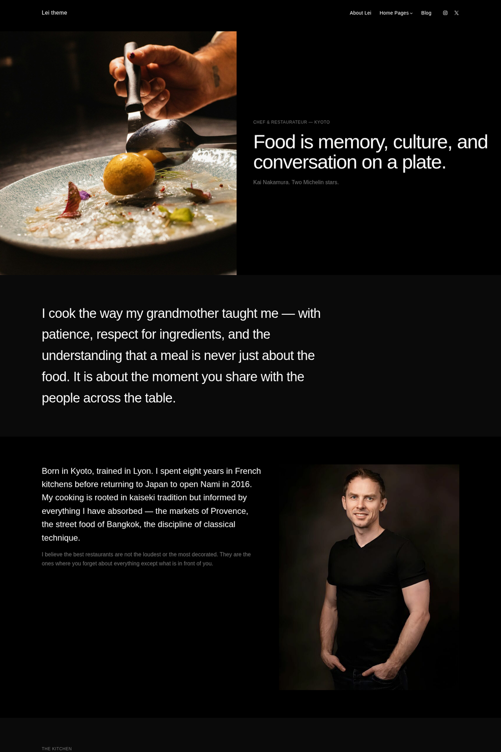 Lei Pro Chef homepage