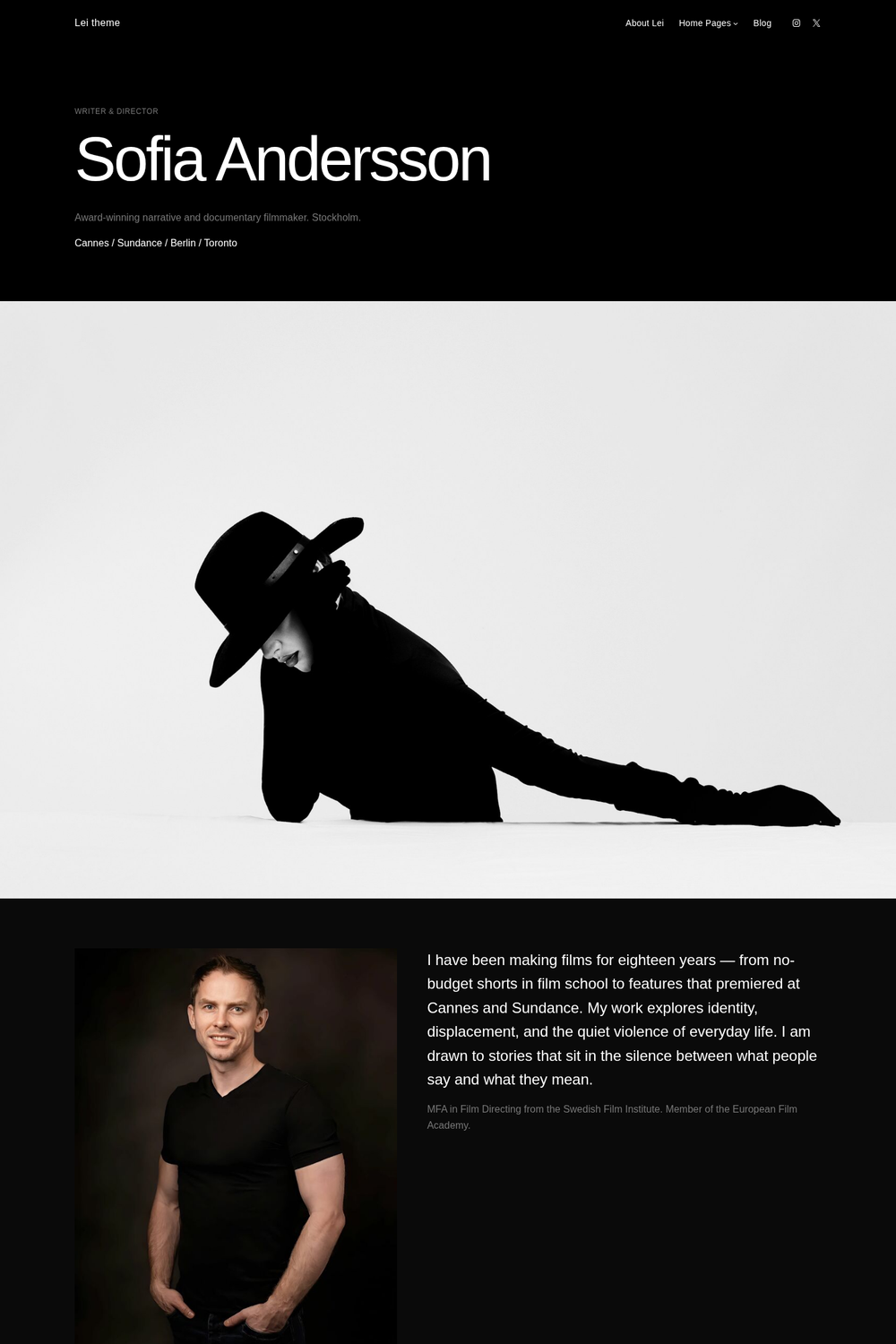 Lei Pro Filmmaker homepage