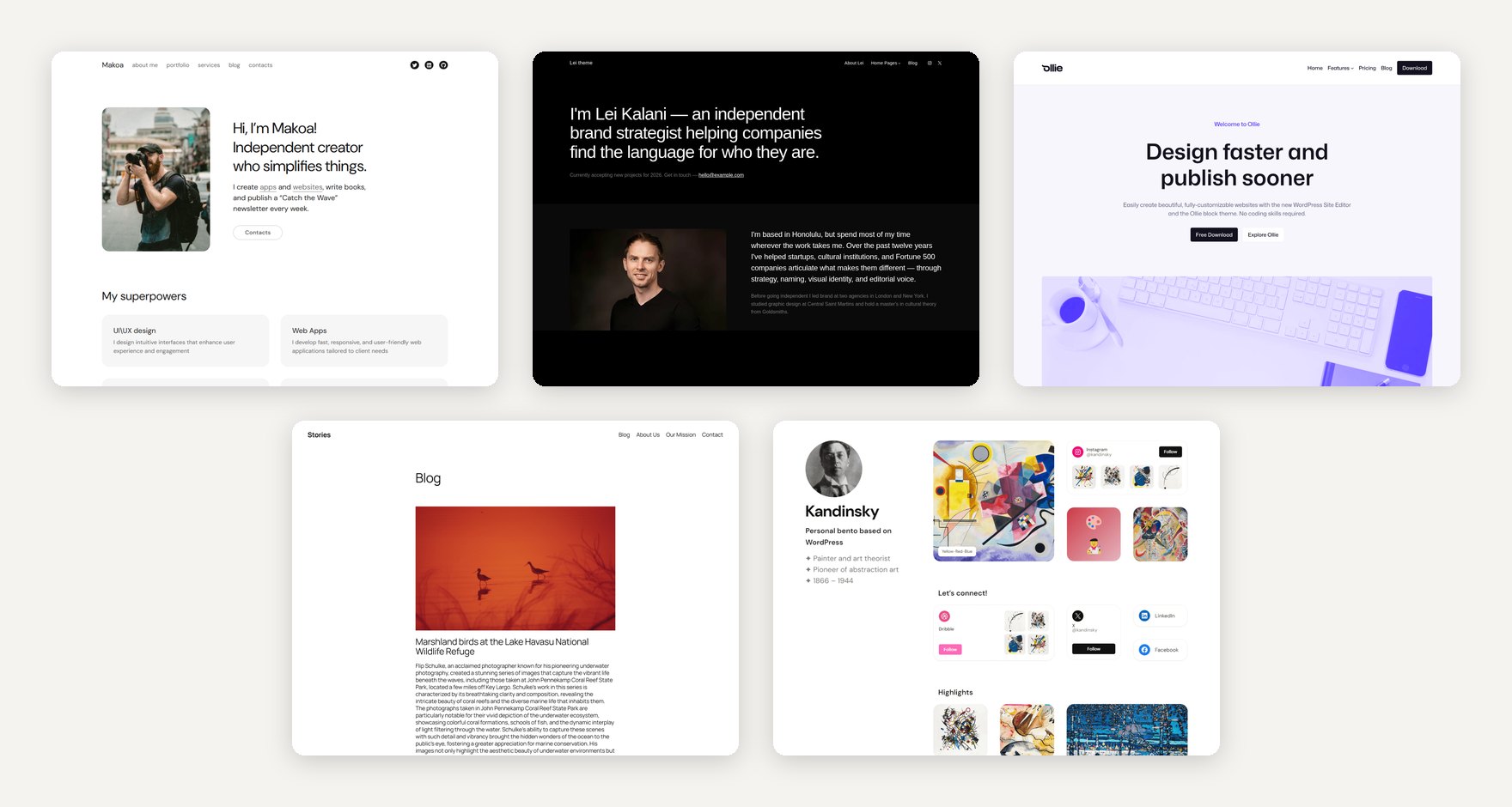 5 gratis WordPress-thema’s voor een persoonlijke website