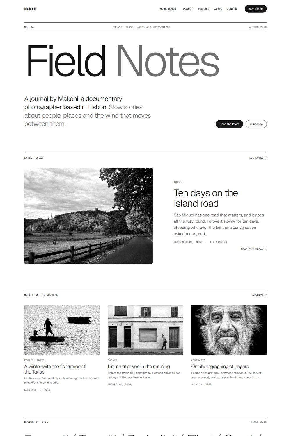 Makani Pro Journal home page